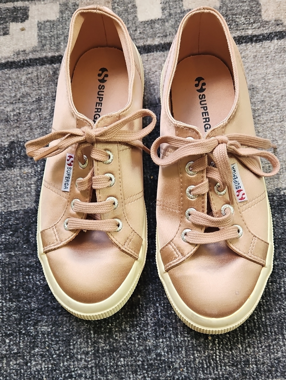 Superga Women's Rose Gold Low-Top Lace-Up Sneakers